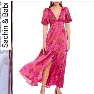 Sachin & Babi Arya satin twill leaf